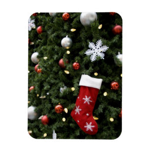 Íman America do Norte. Decorações do Natal na árvore