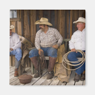 Íman América do Norte, EUA. Cowboys relaxando e