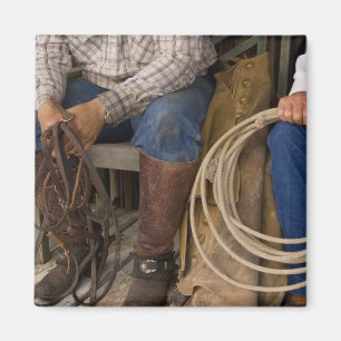 Íman América do Norte, EUA. Cowboys relaxando e 2