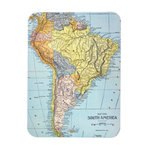 Íman ÁMÉRICA DO SUL: MAPA, c1890