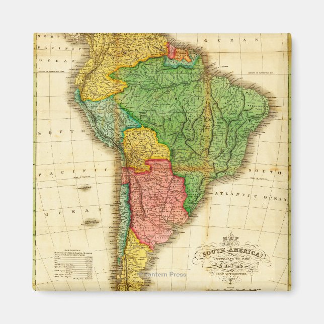 Íman América do SulMapa Panorâmico América do Sul (Frente)