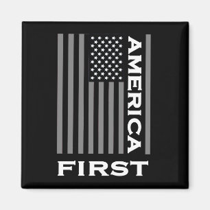 Íman América First American Flag Love USA Trump