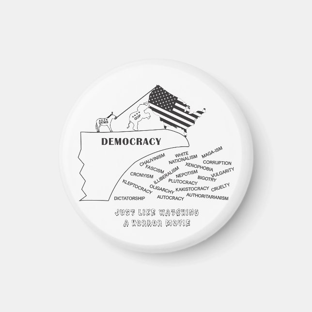 Íman America Going Off The Cliff In Black (Frente)