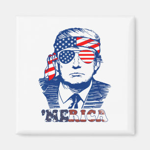 Íman América Merica Feliz 4 De Julho Trump American Fl