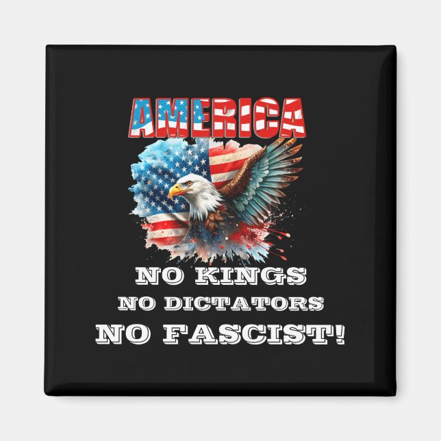 Íman America No Kings No Dictators No Fascist  (Frente)