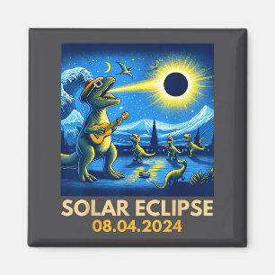 Íman América T-rex Engraçado Eclipse Solar Total Bandei