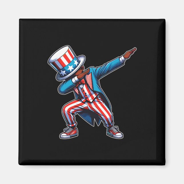 Íman American African Dabbing Boy 4 De Julho (Frente)