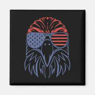 Íman American Byld Eagle Usa Flag Shirt 4 De Julho Eag
