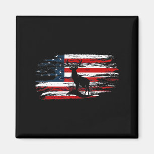 Íman American Deer Hunter Patriótico Vintage EUA Flag H