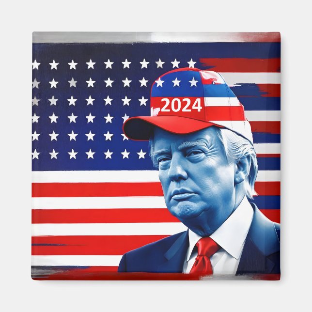 Íman American Donald Trump 2024 Flag (Frente)