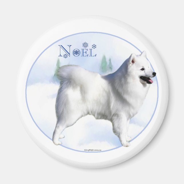 Íman American Eskimo Dog Noel - Magnet (Frente)