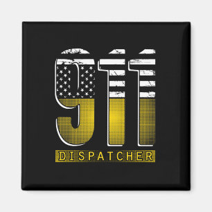 Íman American Flag 911 Dispatcher EUA Dourado