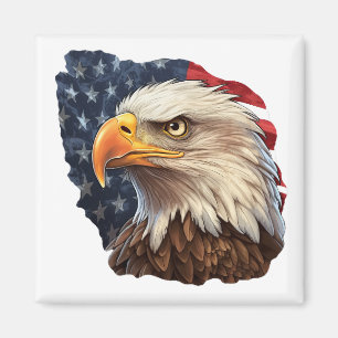 Íman American Flag Bald Eagle