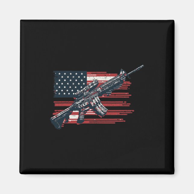 Íman American Flag Guns 1rua De Julho Armas Independênc (Frente)
