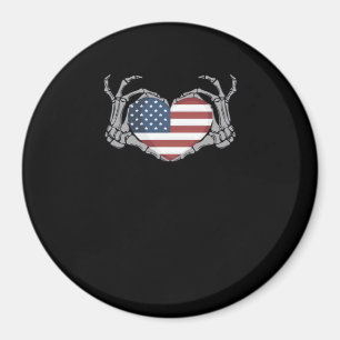 Íman American Flag Heart Feed