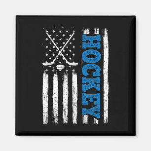 Íman American Flag Hockey Usa Patriota Shirt Hockey Lo