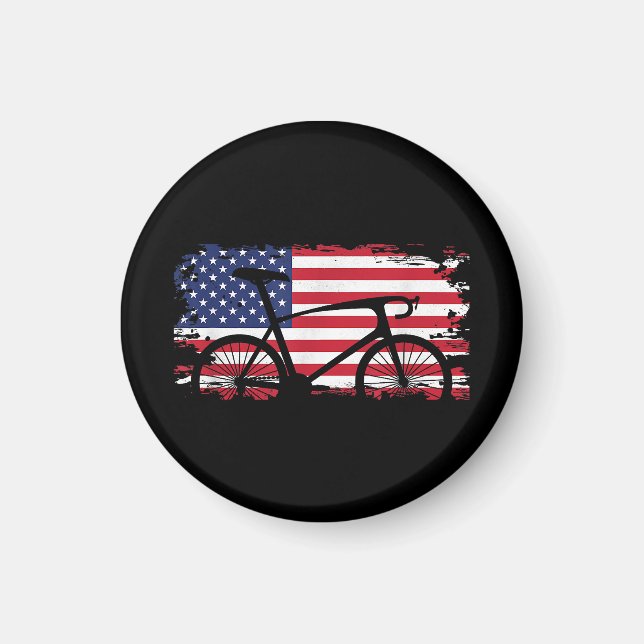 Íman American Flag Road Biking Cycling Roupa - Bicycl (Frente)