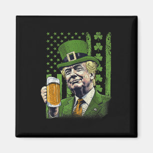 Íman American Flag Shamrocks Irish Trump St Patricks Da