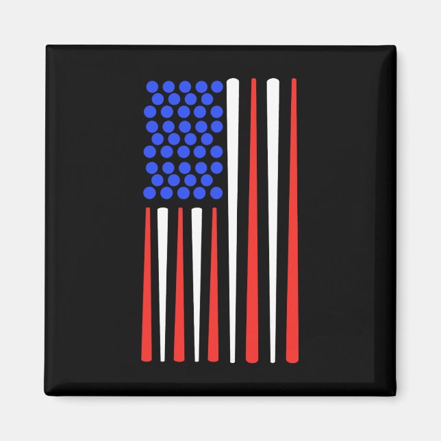 Íman American Flag Snooker Billiard Player Billiard Bil (Frente)
