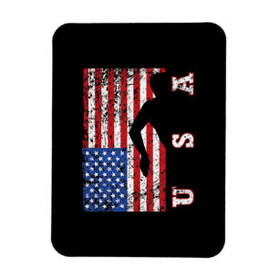 Íman American Flag USA Gift Natação Team Premium