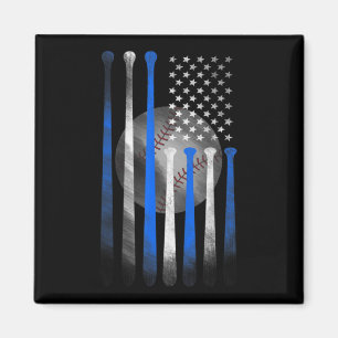 Íman American Flag Vintage Baseball Pai Mãe Kid
