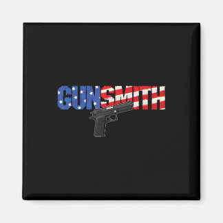 Íman American Gunsmith Patriot Usa Flag Retro Style Gun