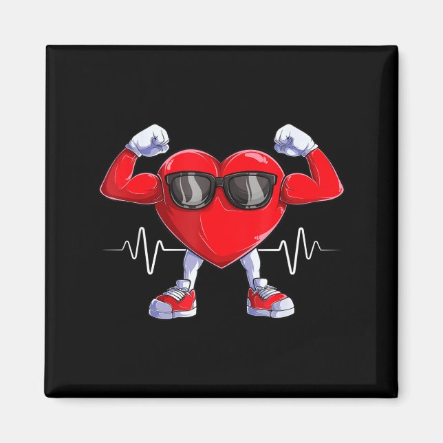 Íman American Heart Disease Awareness Heart Month Heart (Frente)