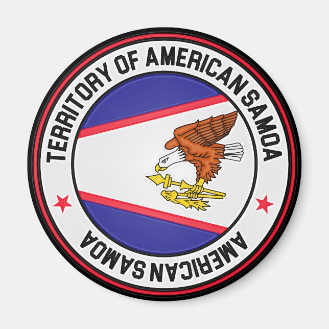 Íman American Samoa Round Emblem (Frente)