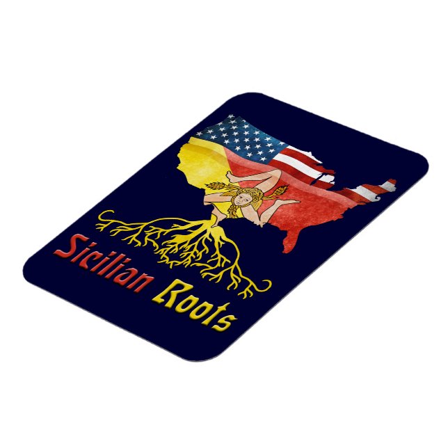 Íman American Sicilian Roots Flexi Magnet (Left Side)