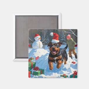 Íman American Staffordshire Christmas FESSnow