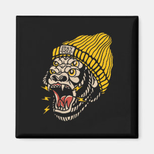 Íman American Traditional Tattoo Gorilla Alternativo Ol