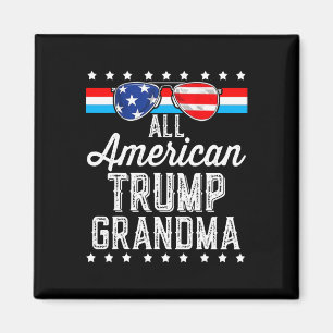 Íman American Trump Grandma American Flag Sungs Trump