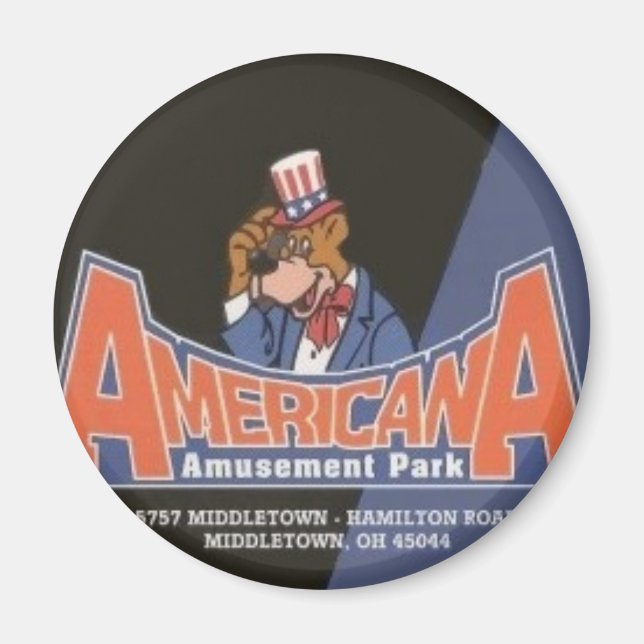 Íman Americana Lesourdesville Amusement Park Monroe OH (Frente)