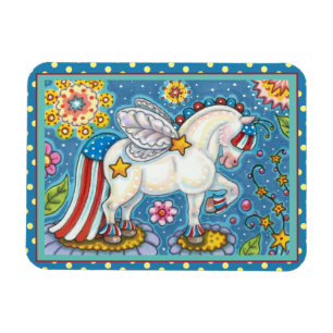 Íman AMERICANA WHIMSYNICKER PATRIOTIC PONY Fantasy