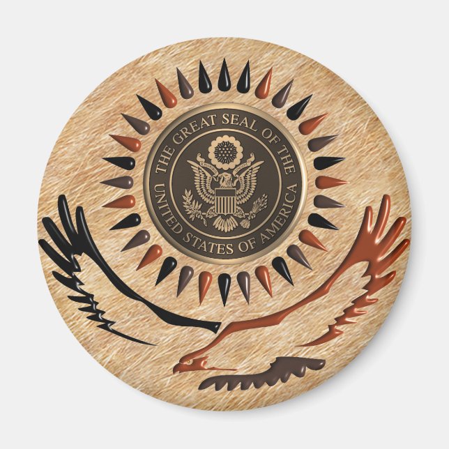 ÍMAN AMERICANO BRONZE SEAL EAGLE (Frente)