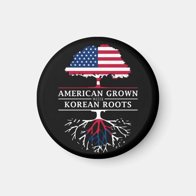 Íman Americano crescido com Design coreano de Raízes Co (Frente)