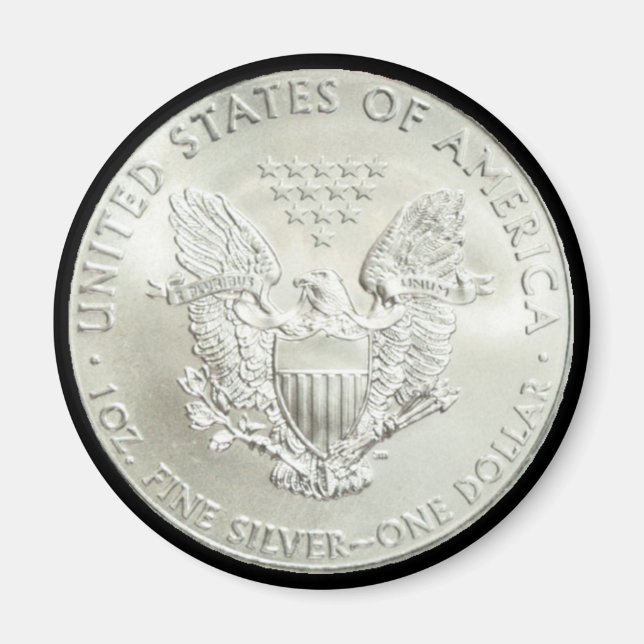 ÍMAN AMERICANO EAGLE SILVER DOLLAR-MAGNET (Frente)