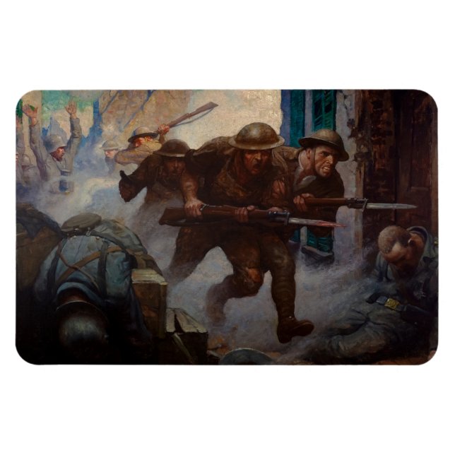 Íman Americanos em Chateau-Thierry por N. C. Wyeth (Horizontal)