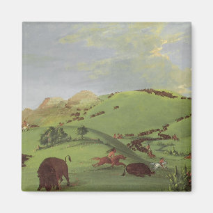 Íman Americanos nativos de Vintage, Buffalo Chase por C