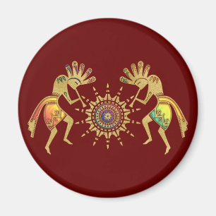 Íman Americanos nativos - Sun Dancing Kokopelli 3
