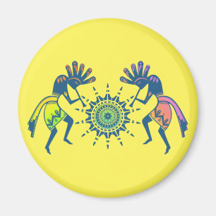 Íman Americanos nativos - Sun Dancing Kokopelli 5