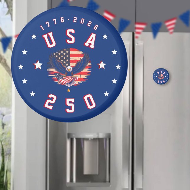 Íman America's 250th Anniversary USA 250 1776 2026 (Criador carregado)