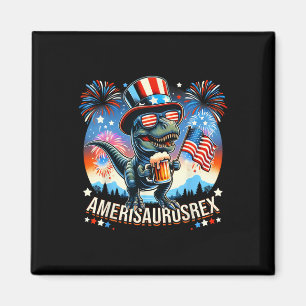Íman Amerisaurusrex American Flag Cute Dinosaur T-rex K
