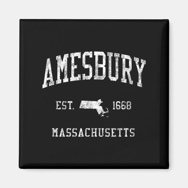 Íman Amesbury Ma J01 Vintage Athletic Srts Design  (Frente)