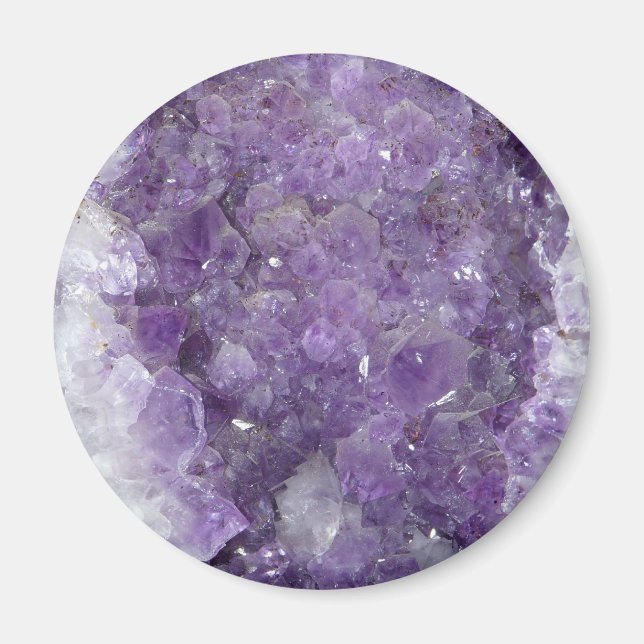Íman Ametist Geode - Violet Crystal Gemstone (Frente)