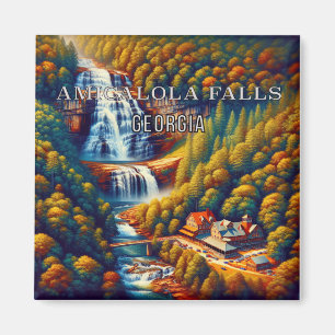 Íman Amicalola Falls Georgia Souvenir Imã de geladeira