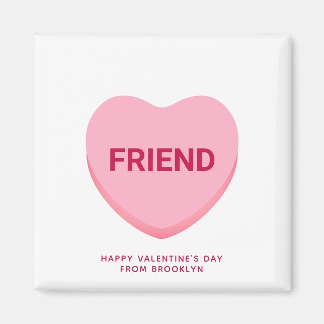 Íman Amigo, cor-de-rosa, Namorados cardíacos (Frente)