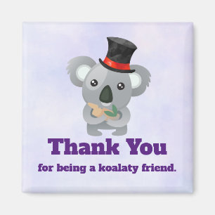 Íman Amigo de Koalaty Pun Cute Koala em Top Hat