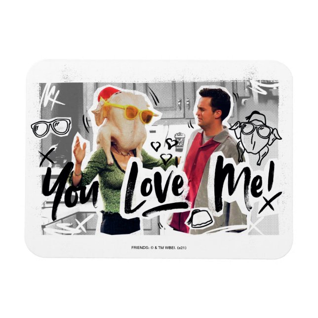 Íman AMIGOS™| Ação de Graças Chefe da Turquia Monica (Horizontal)