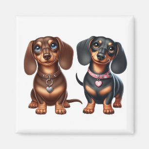 Íman Amigos bonitos de dachshund